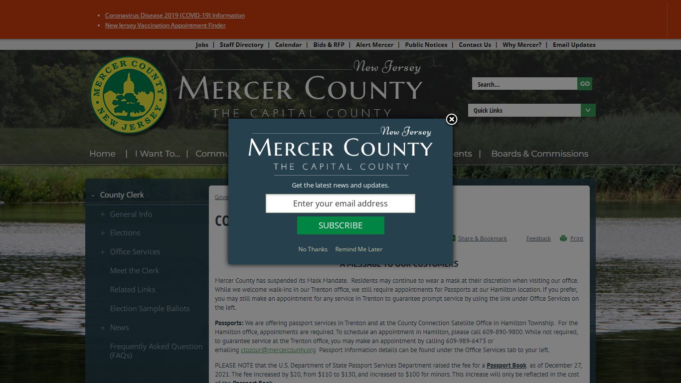 County Clerk | Mercer County, NJ